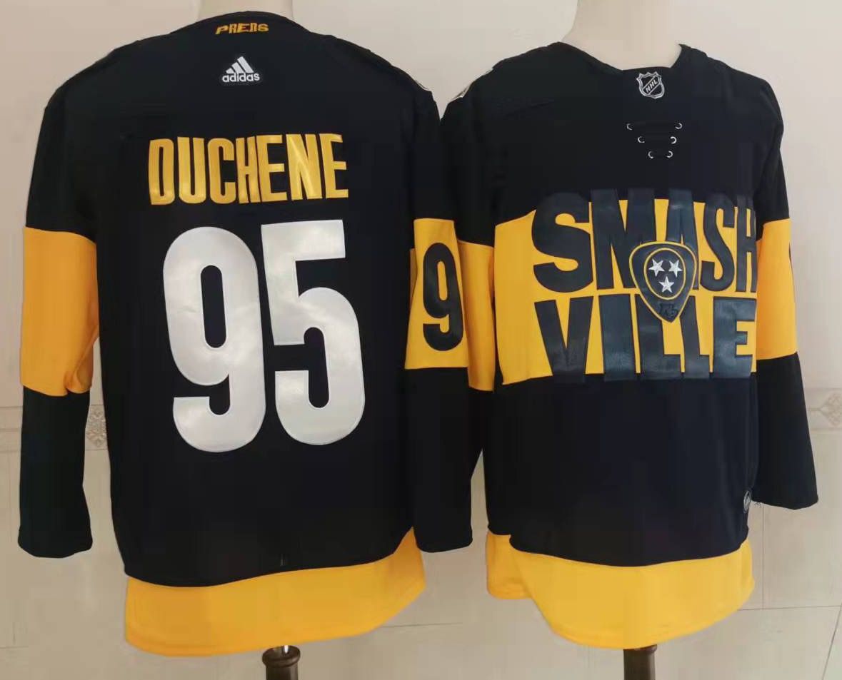 Men Nashville Predators 95 Duchene Black New 2022 Adidas NHL Jersey